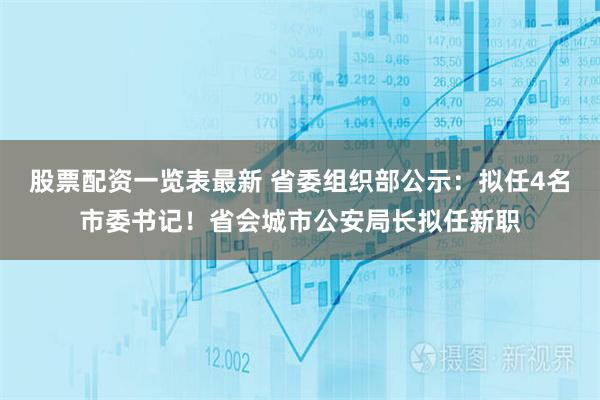 股票配资一览表最新 省委组织部公示：拟任4名市委书记！省会城市公安局长拟任新职