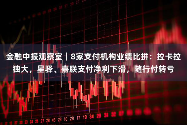 金融中报观察室｜8家支付机构业绩比拼：拉卡拉独大，星驿、嘉联支付净利下滑，随行付转亏